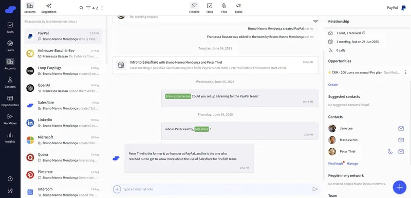 poser des questions sur les clients à l'IA
