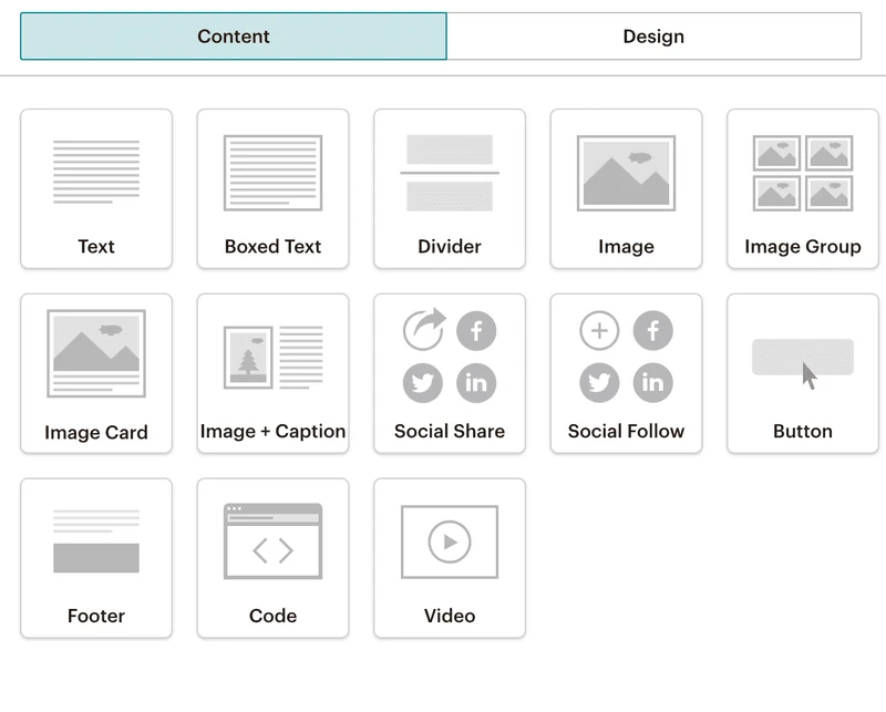 modelli mailchimp