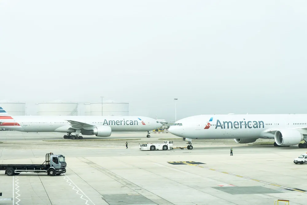 Flygplats landningsbana Amerikansk