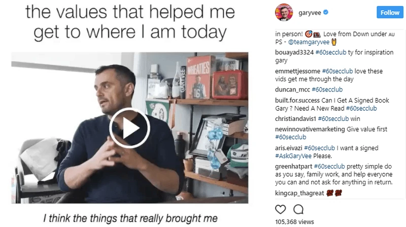 Gary Vaynerchuck #60secondclub
