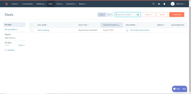 offres dans hubspot