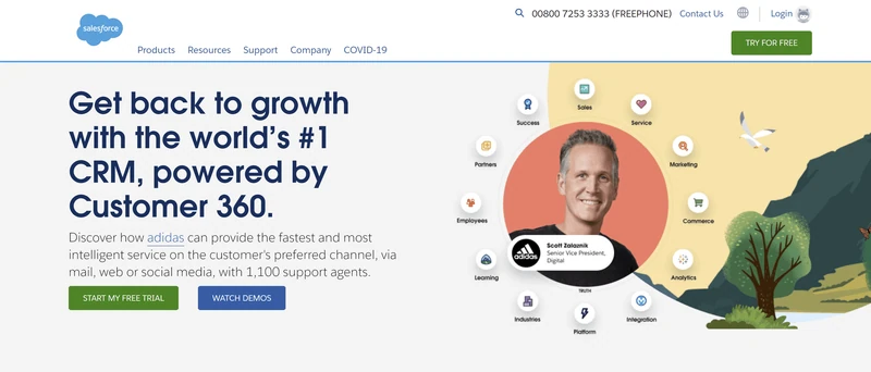 Salesforce : CRM pour créer des flux de travail d'entreprise