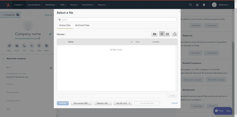 création d'entités dans hubspot
