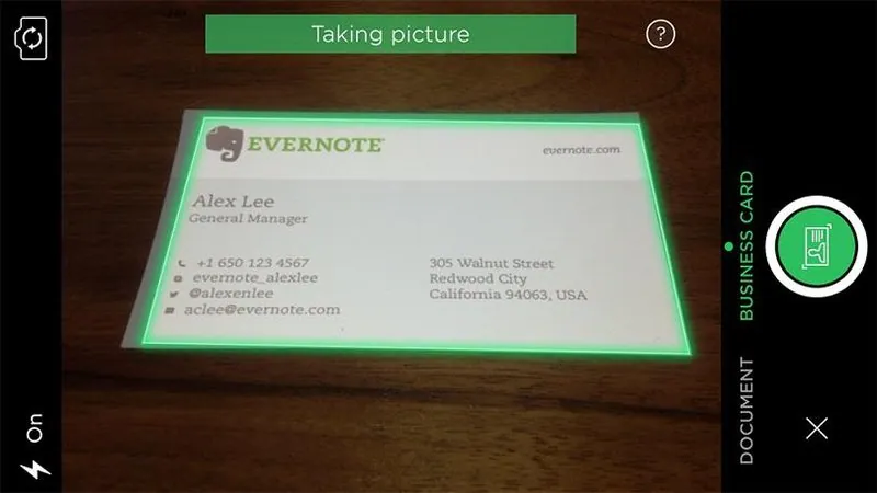 evernoteで名刺をスキャン