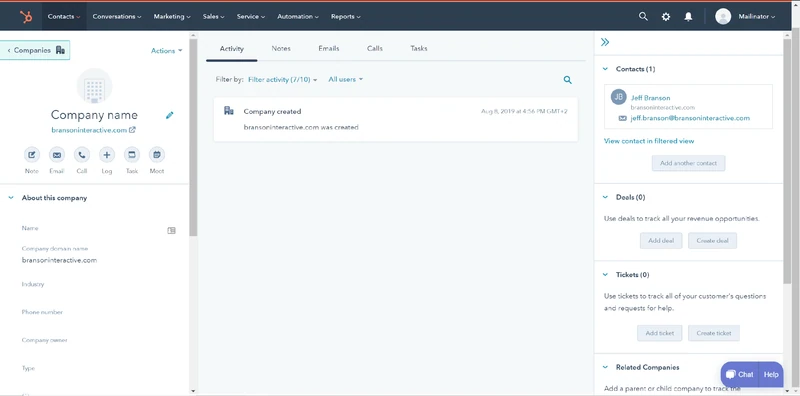 compte hubspot