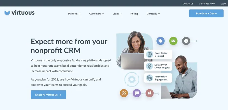 Virtuous : CRM pour la collecte de fonds en tant qu'association à but non lucratif