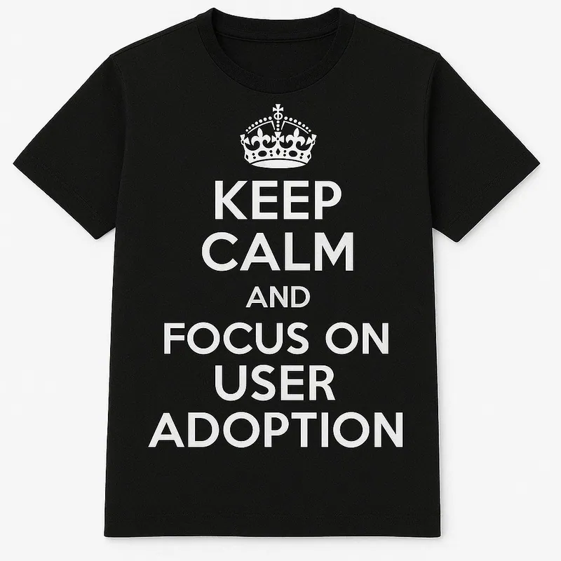 garder son calme t-shirt pour la mise en place d'une base de données CRM