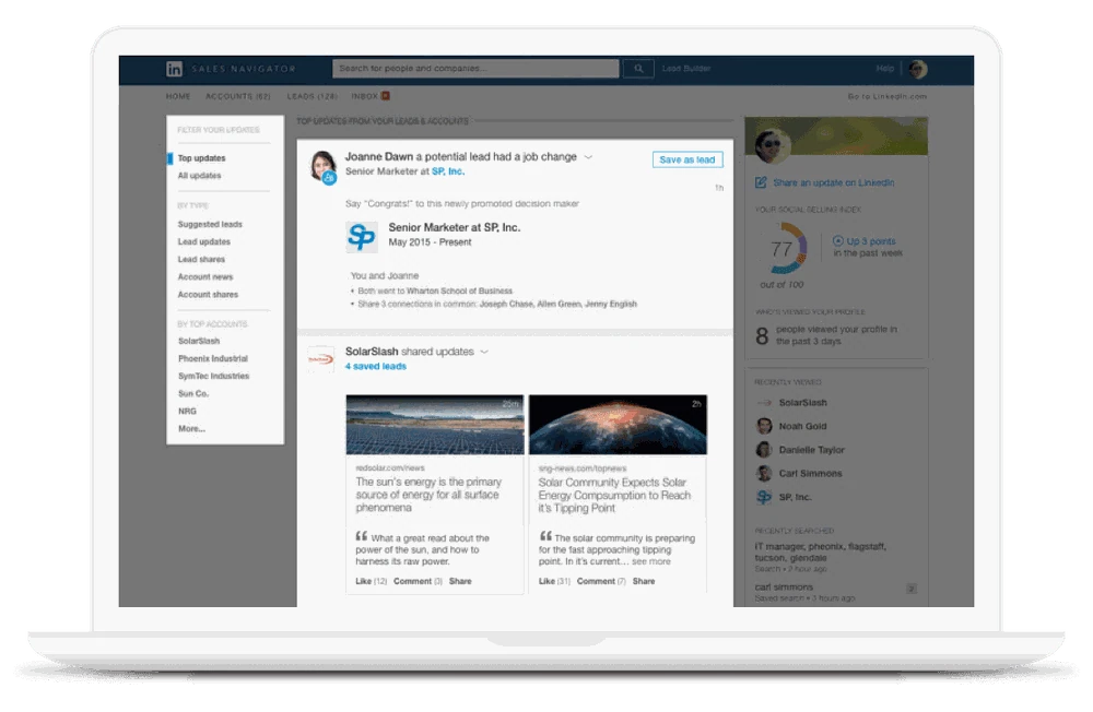 Budowanie listy potencjalnych klientów na linkedin sales navigator