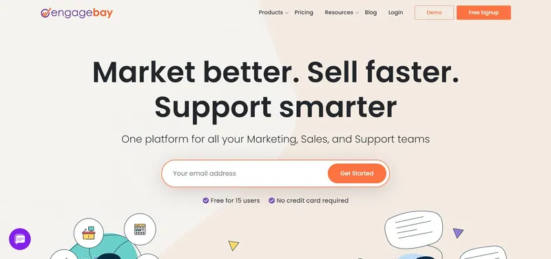 Engagebay CRM Homepage: eine HubSpot-Alternative oder eine einfache Kopie?