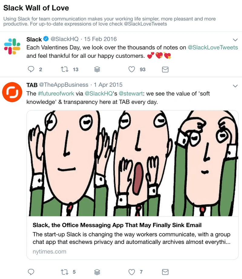 automatizzare la generazione di lead - slack wall of love