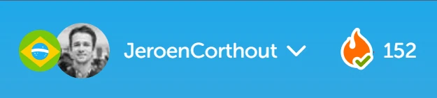 jeroen corthout's duolingo streak